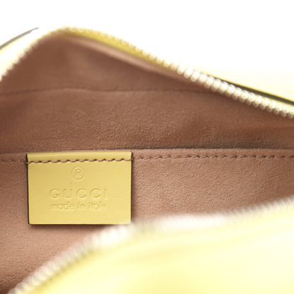 Gucci Calfskin Matelasse Small GG Marmont Chain Shoulder Bag Banana 8 of 13