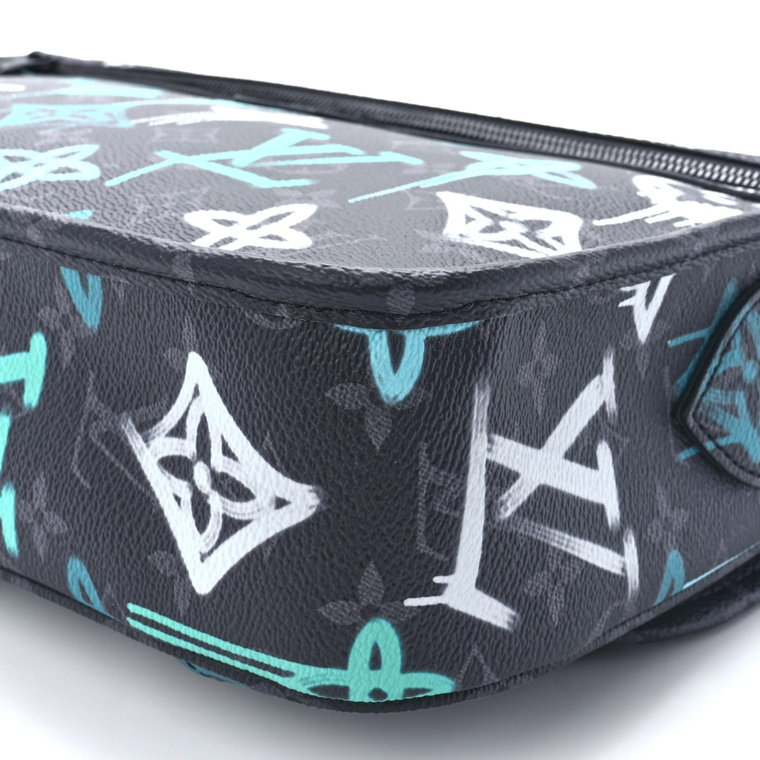 Louis Vuitton Monogram Eclipse LV Graffiti Archy Messenger MM Green Lights 11 of 11