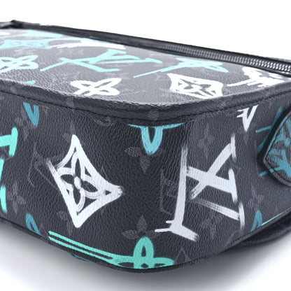 Louis Vuitton Monogram Eclipse LV Graffiti Archy Messenger MM Green Lights 11 of 11