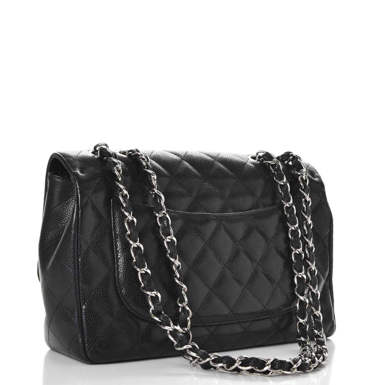 Chanel Caviar Quilted Jumbo Single Flap Black 4 of 10
