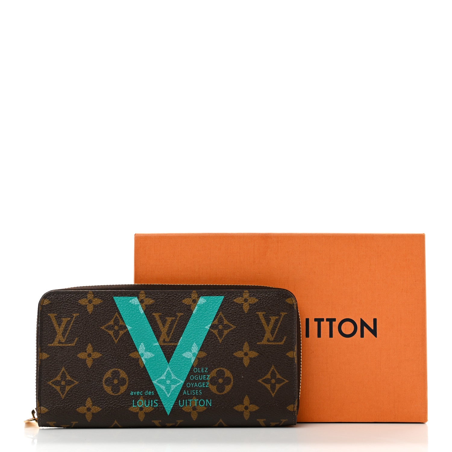 Louis Vuitton Monogram V Zippy Wallet Turquoise 7 of 7