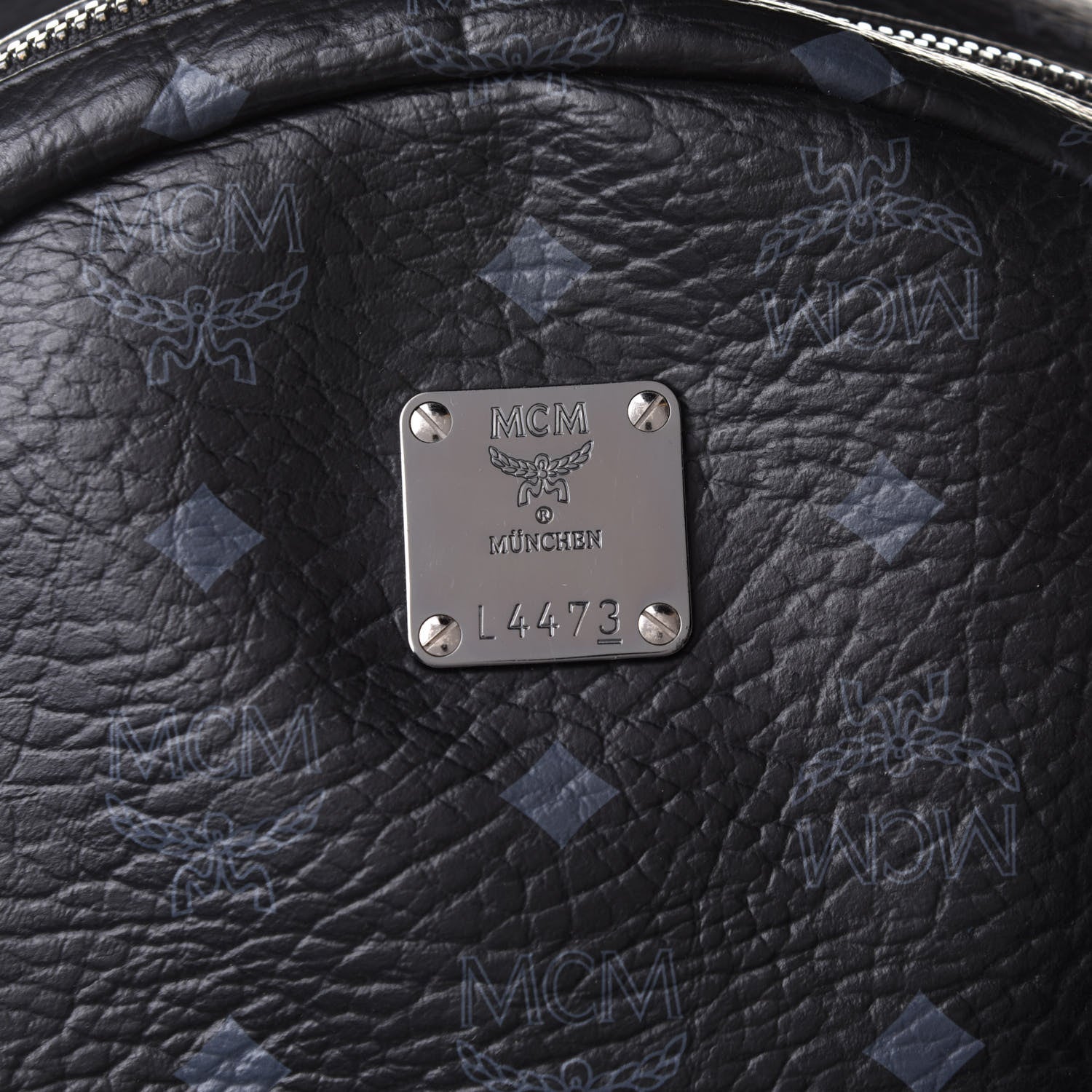 MCM Visetos Medium Side Studs Stark Backpack Black 7 of 10