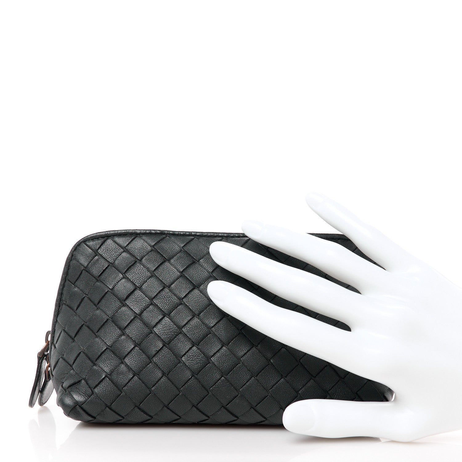 Bottega Veneta Nappa Intrecciato Small Cosmetic Pouch Black 2 of 11