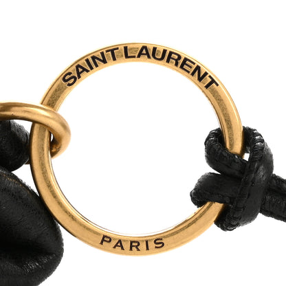 Saint Laurent Grained Lambskin Monogram Cassandre Envelope Charm Pouch Black 11 of 11