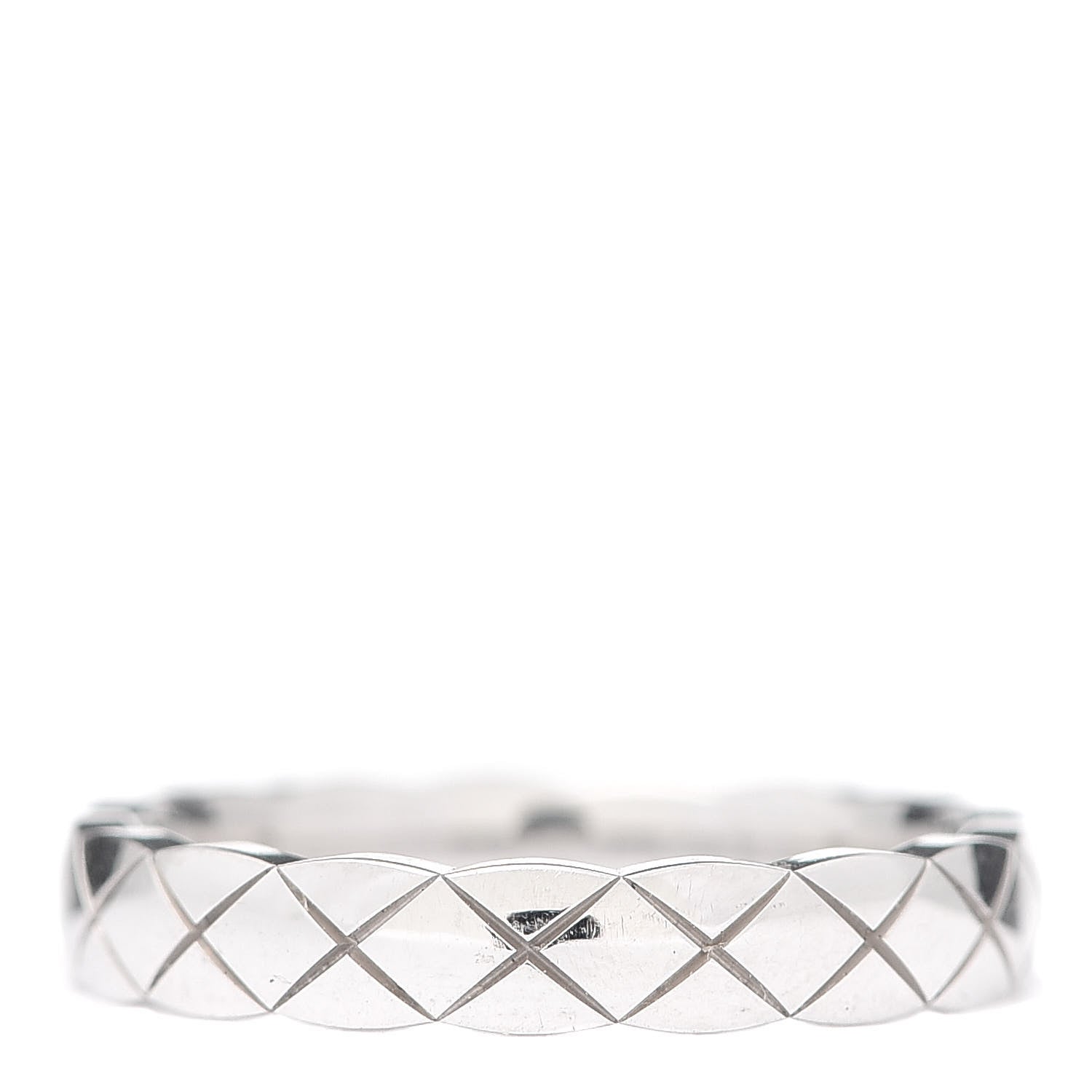 Chanel 18K White Gold Mini Coco Crush Ring 48 4.5 3 of 4