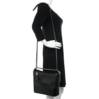 Chanel Snakeskin Medium Gabrielle Hobo Black 2 of 11