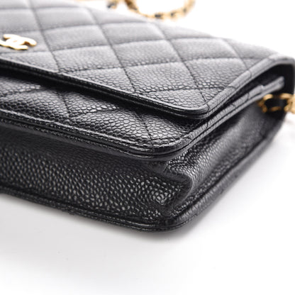 Chanel Caviar Quilted Wallet On Chain WOC Black 12 of 13