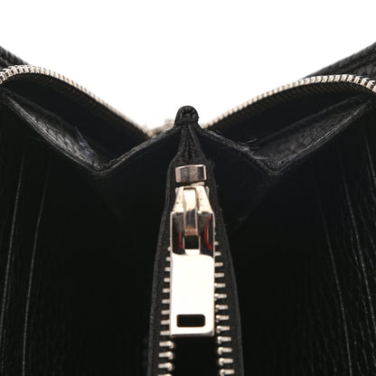 Saint Laurent Grained Calfskin Rive Gauche Zip Around Wallet Black 12 of 12
