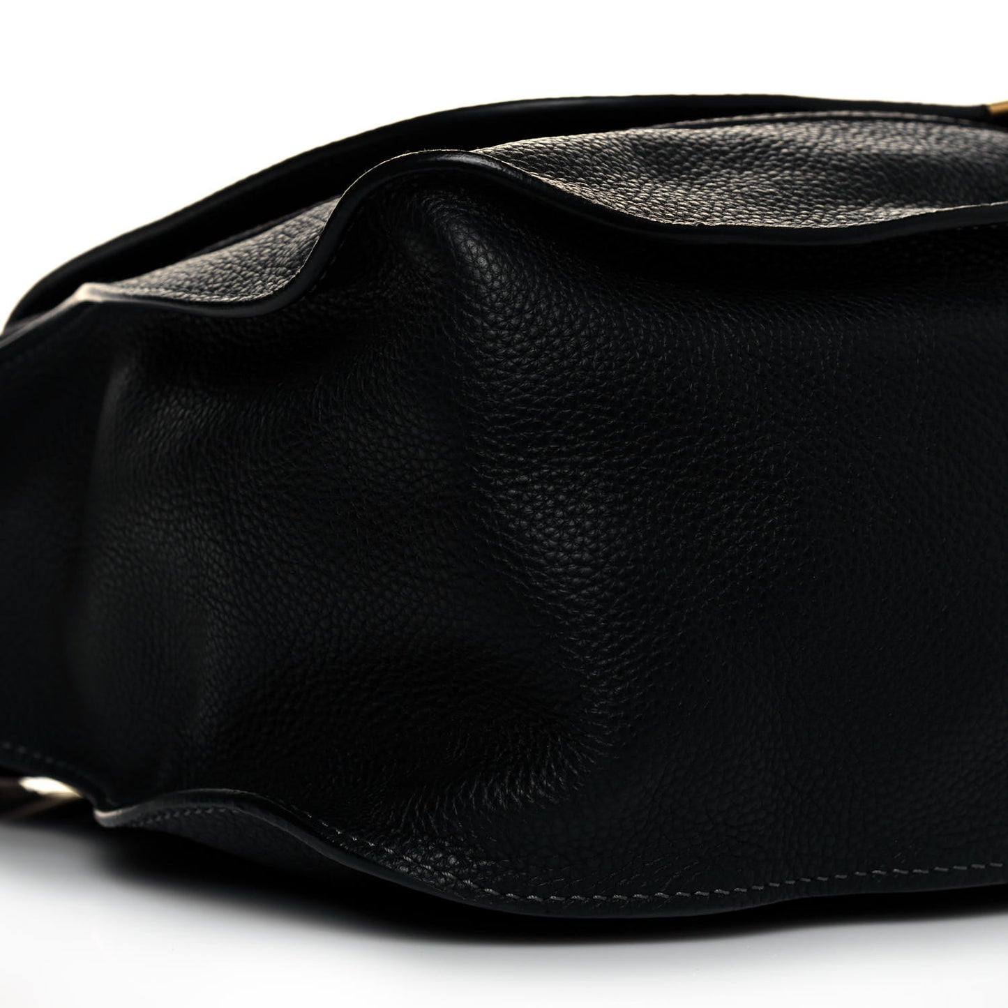 Calfskin Large Marcie Satchel Black