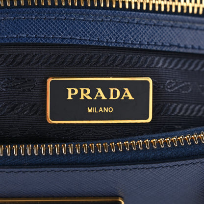 Prada Saffiano Small Galleria Double Zip Tote Bluette 6 of 10