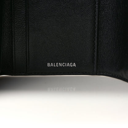 Balenciaga Calfskin Logo Mini Cash Wallet Black 5 of 8