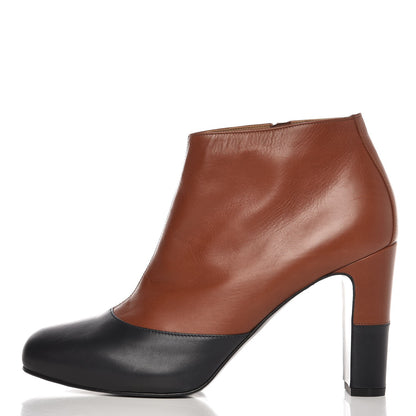 Hermes Calfskin Detail Boots 41 Cognac Bleu Nuit 1 of 10