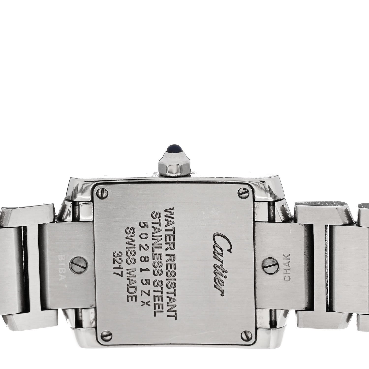 Cartier Stainless Steel Diamond Bezel 20mm Tank Francaise Quartz Watch 4 of 5