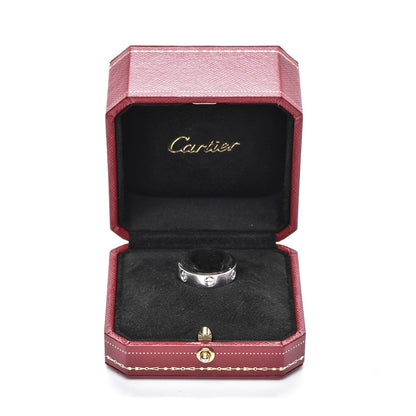 Cartier 18K White Gold 3 Diamond 5.5mm LOVE Ring 57 8 7 of 7