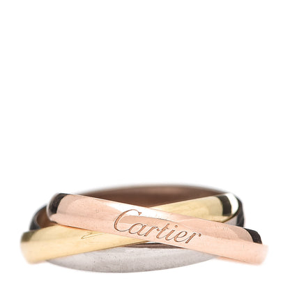 Cartier 18K Pink Yellow White Gold Small Trinity Ring 51 5.75 1 of 6