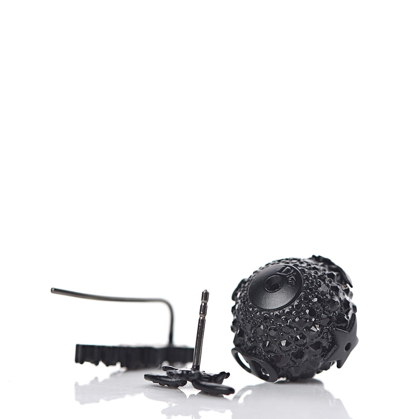 Crystal Bee Star Tribal Earrings Black