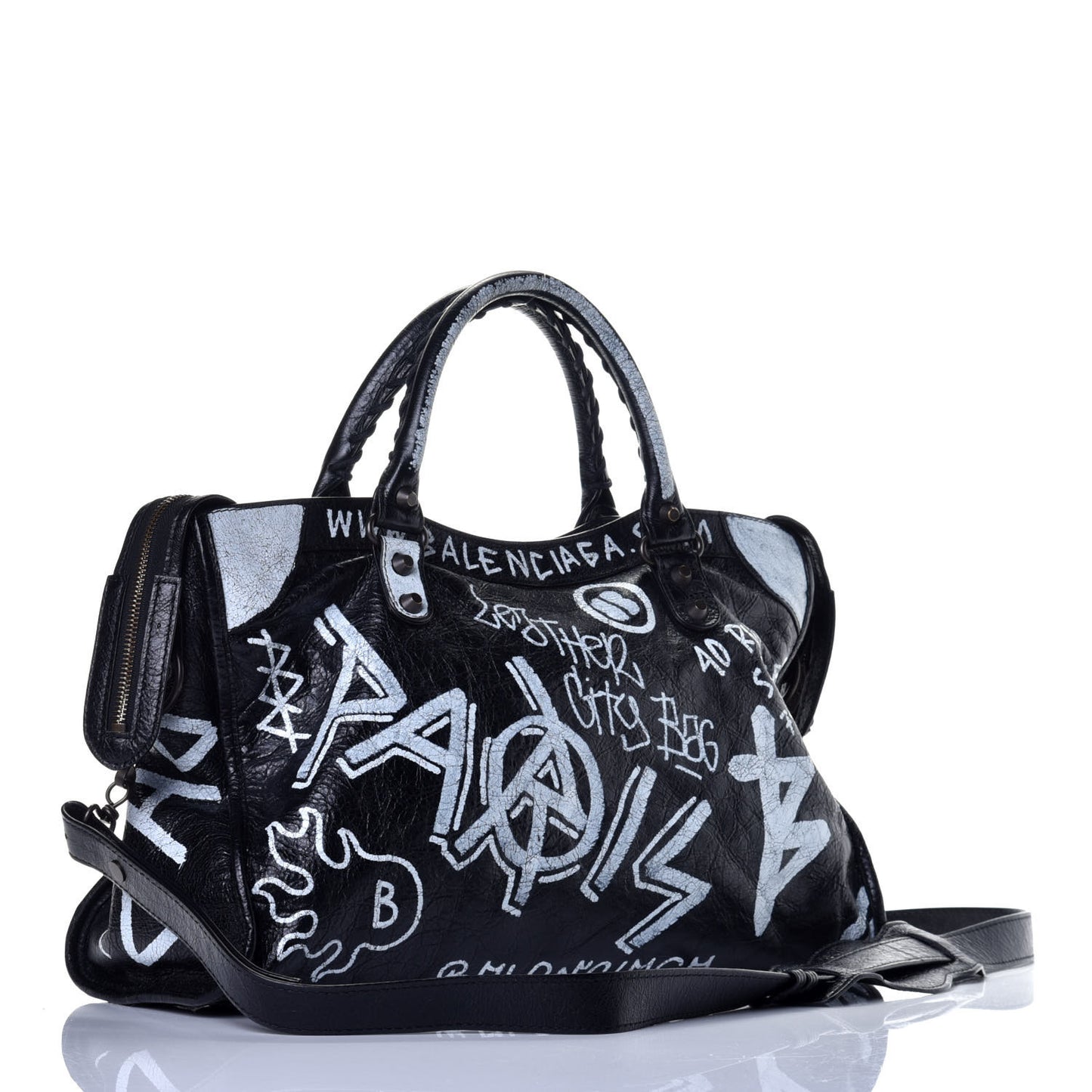 Agneau Arena Graffiti All Over Classic Hardware City Black White