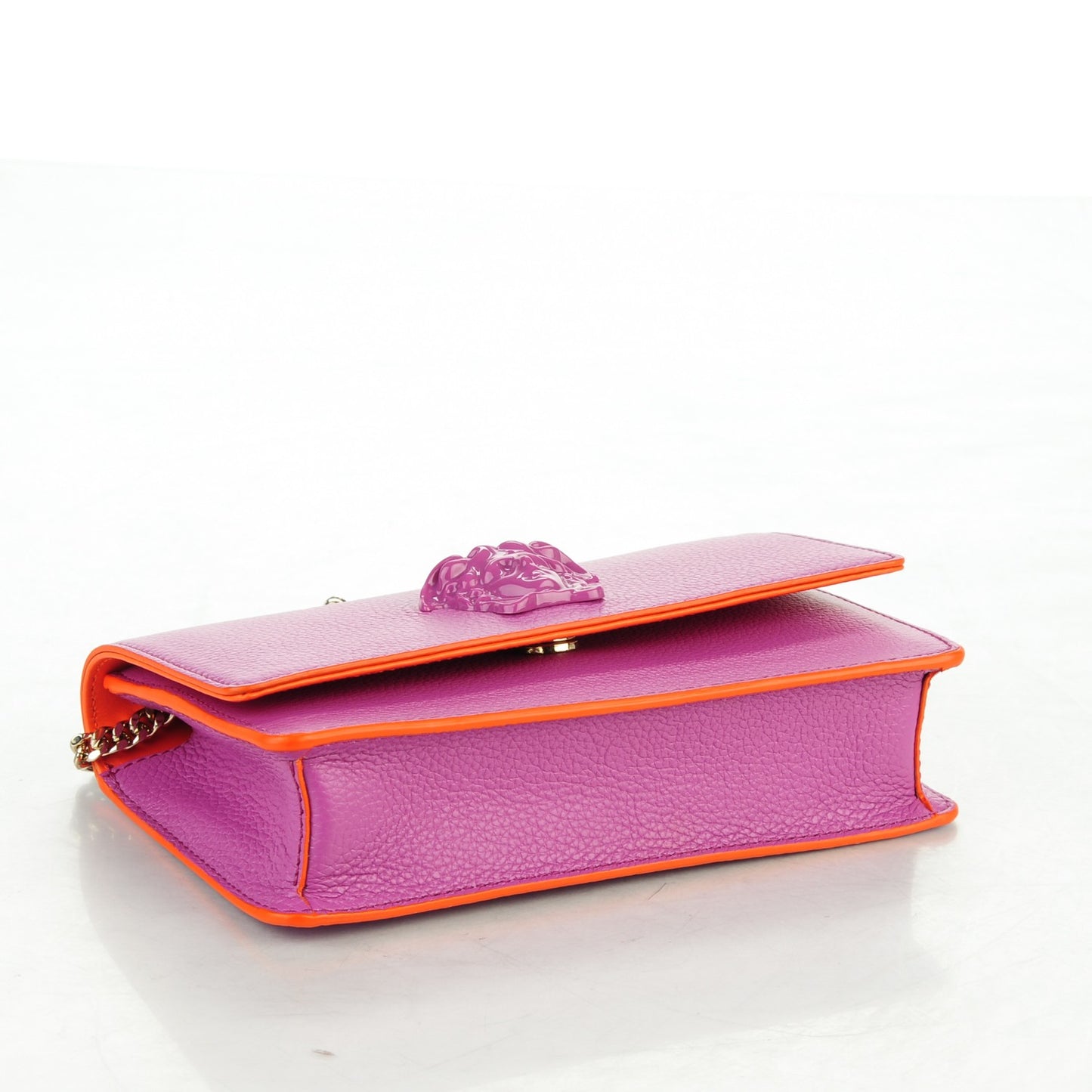 Grained Calfskin Palazzo Chain Evening Bag Pink