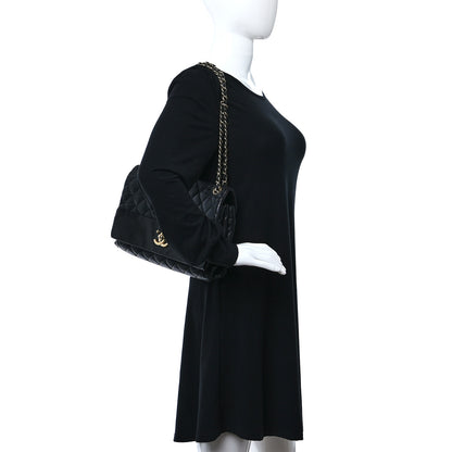 Chanel Calfskin Quilted Jumbo Soft Elegance Flap Black 2 of 11