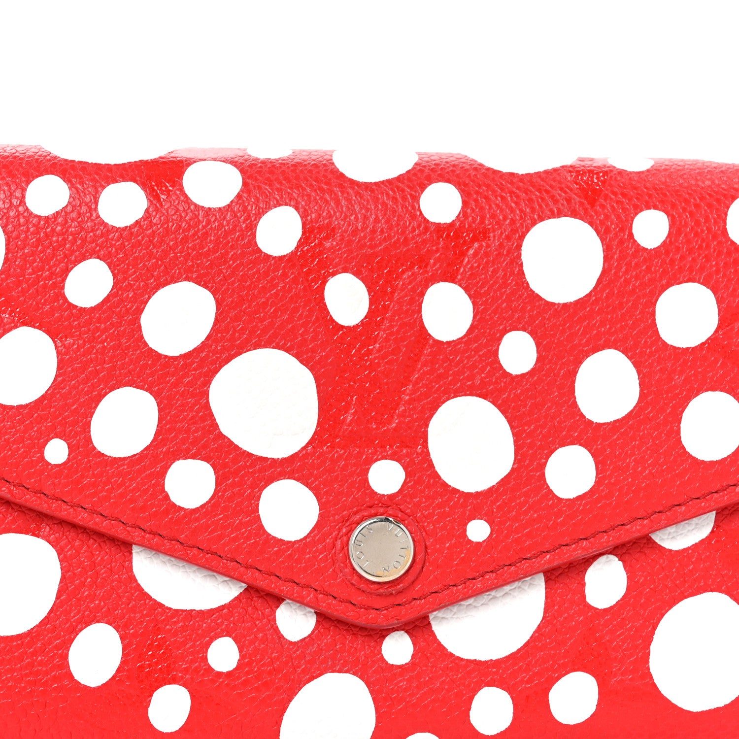 Louis Vuitton LV X YK Empreinte Dots Sarah Wallet Red White 7 of 7