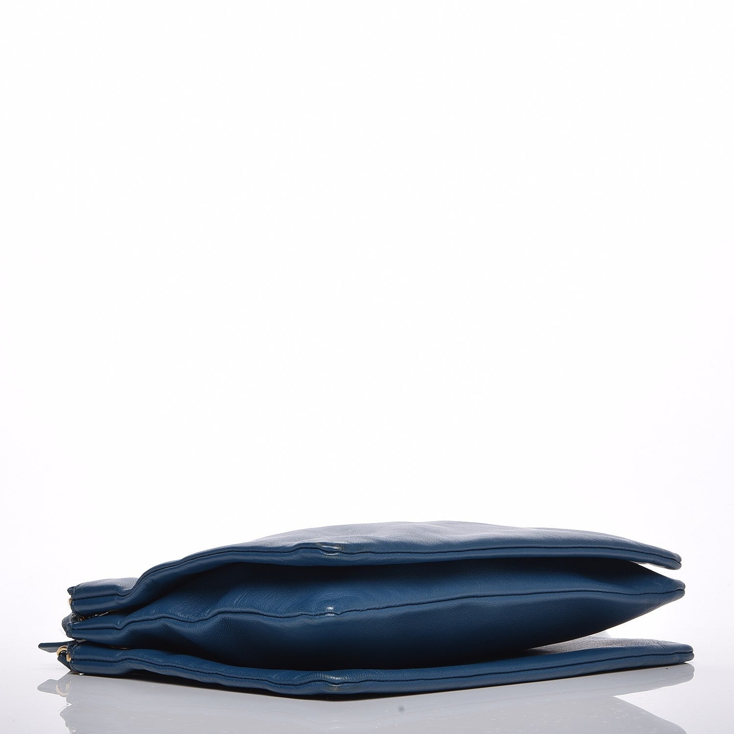 Celine Lambskin Large Trio Crossbody Bag Metallic Blue 4 of 9