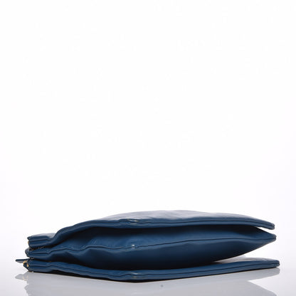 Celine Lambskin Large Trio Crossbody Bag Metallic Blue 4 of 9