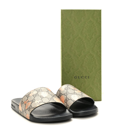 Gucci GG Supreme Monogram Berry Womens Slide Sandals 38 Beige Light Copper 2 of 8
