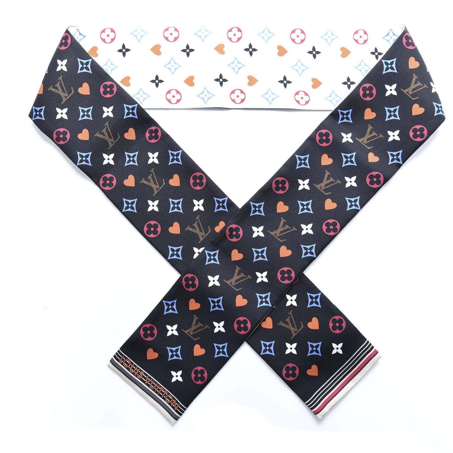 Silk Game On Bandeau Black White