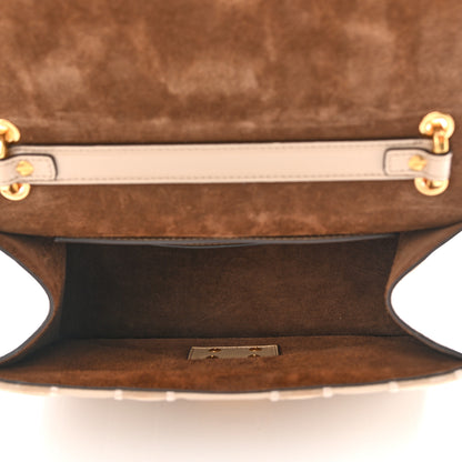 Fendi Agnello Old Shine Chamois F is Fendi Embossed Kan U Shoulder Bag Amido Nude 5 of 11