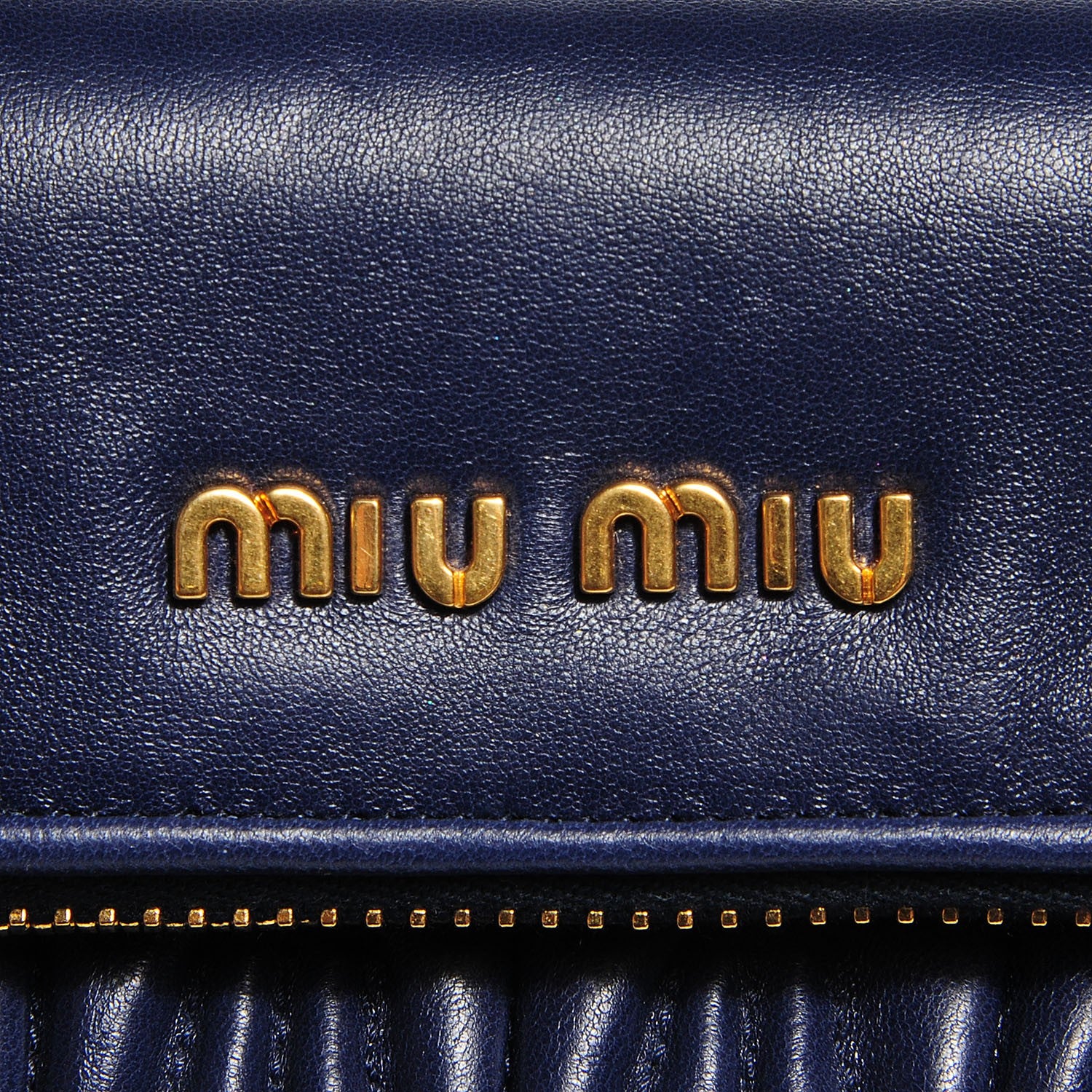 Miu Miu Nappa Matelasse Zip Satchel Matelasse Bleuette 6 of 9