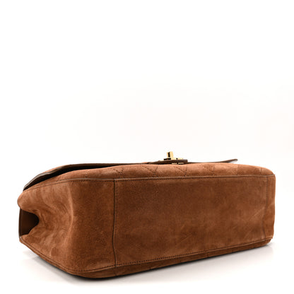 Chanel Suede Calfskin Small Souplissimo Maxi Flap Camel 4 of 11