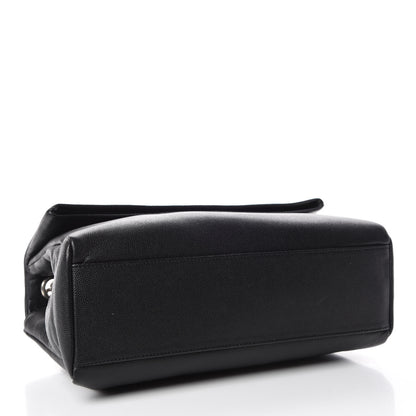 Saint Laurent Grain De Poudre Medium West Hollywood Monogram Fold-Over Black 4 of 16