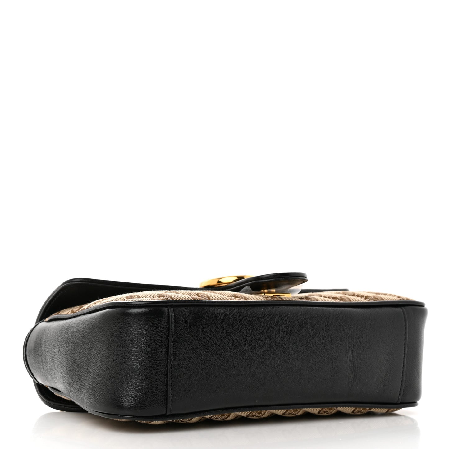 Monogram Matelasse Diagonal Small GG Marmont Shoulder Bag Beige Black