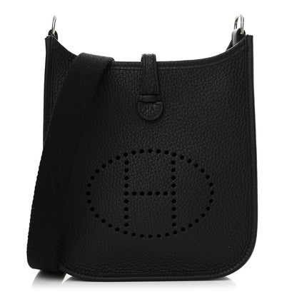 Hermes Taurillon Clemence Evelyne TPM Black 1 of 12
