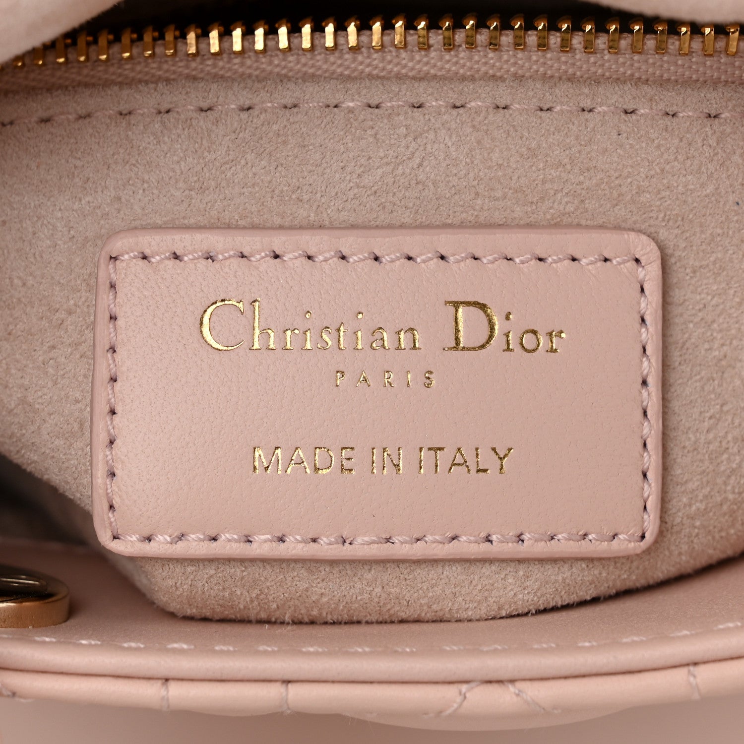 Christian Dior Lambskin Cannage Mini Lady Dior Powder Pink 6 of 10