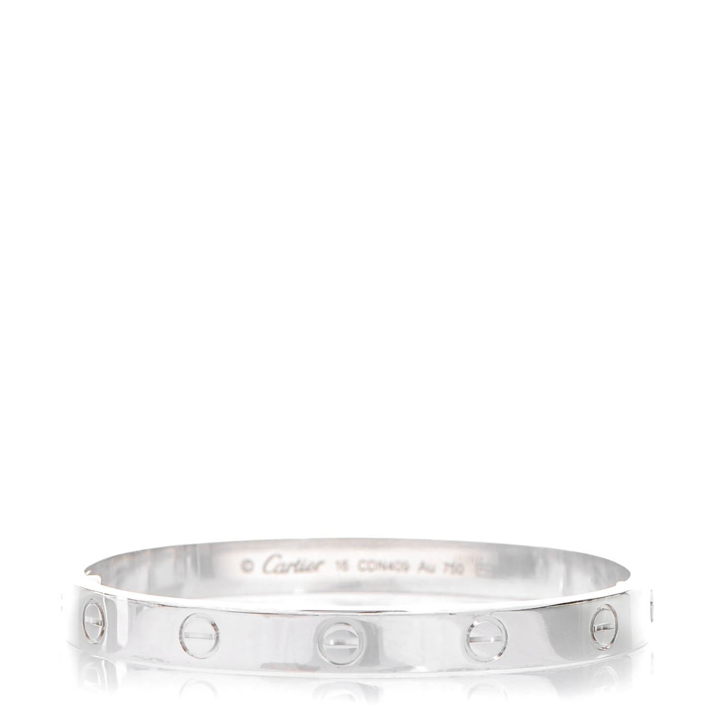 18K White Gold LOVE Bracelet 16