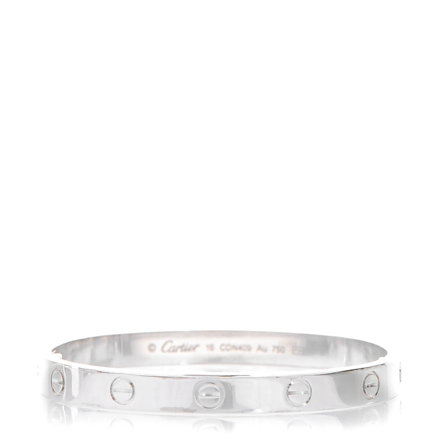 Cartier 18K White Gold LOVE Bracelet 16 1 of 7