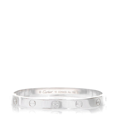 Cartier 18K White Gold LOVE Bracelet 16 1 of 7
