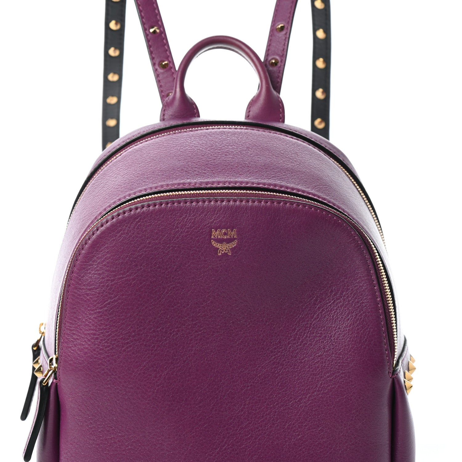 MCM Calfskin Mini Duchess Polke Studs Backpack Mystic Purple 7 of 9