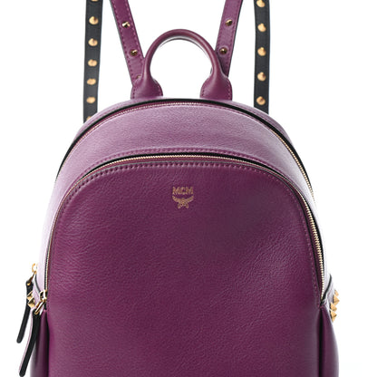 MCM Calfskin Mini Duchess Polke Studs Backpack Mystic Purple 7 of 9