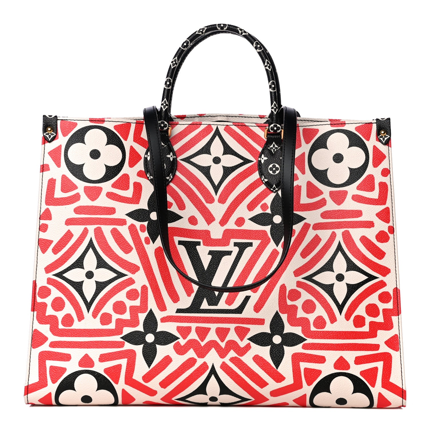 Louis Vuitton Monogram Giant Crafty Onthego GM Creme Rouge Black 1 of 9