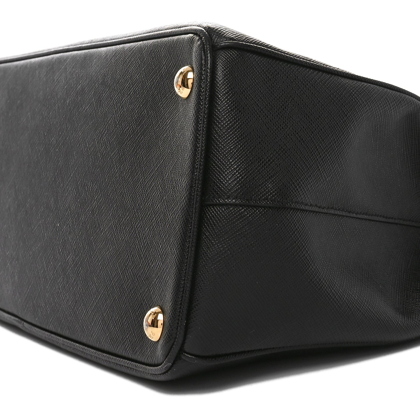 Saffiano Lux Large Galleria Double Zip Tote Black