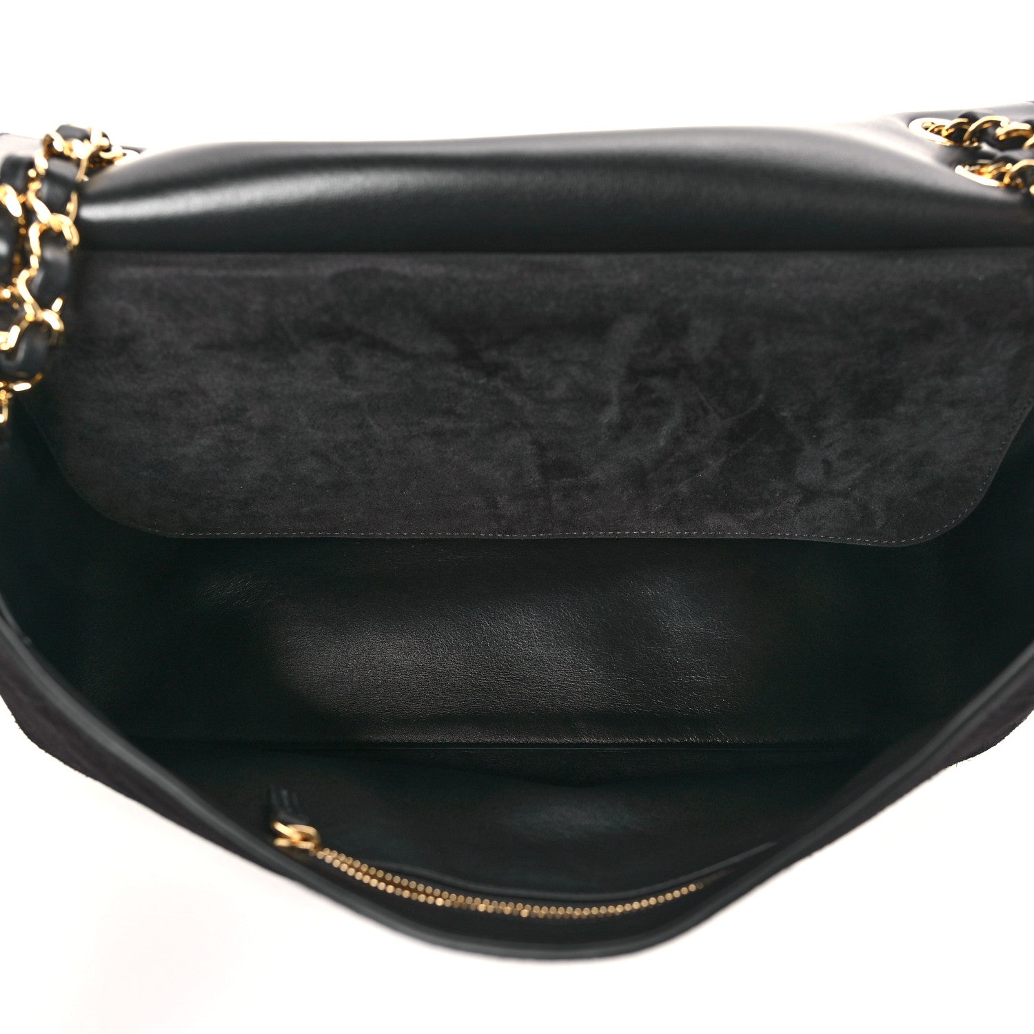 Chanel Suede Calfskin Small Souplissimo Maxi Flap Black 4 of 10