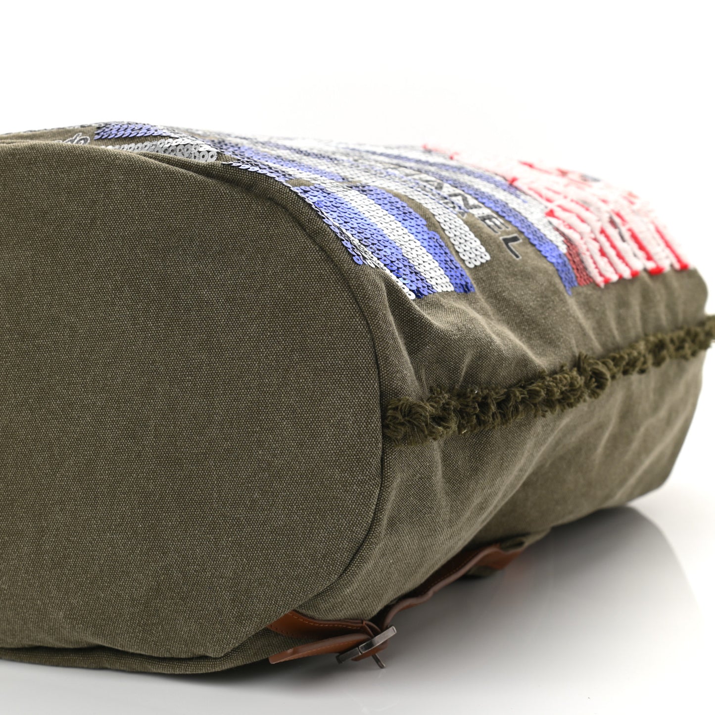 Canvas Sequins Cubano Trip Backpack Khaki