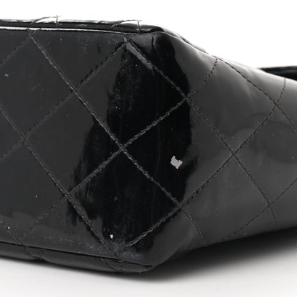 Chanel Patent Quilted XL Jumbo Single Flap Black 11 of 14
