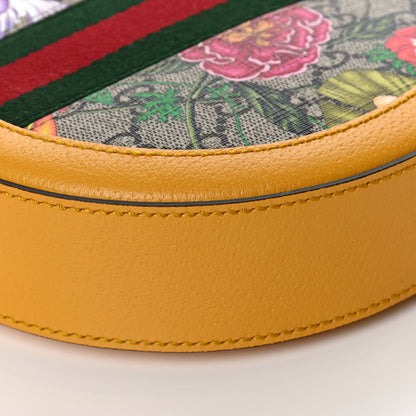 Gucci GG Supreme Monogram Flora Web Mini Ophidia Round Shoulder Bag Beige Multicolor Crop 11 of 11
