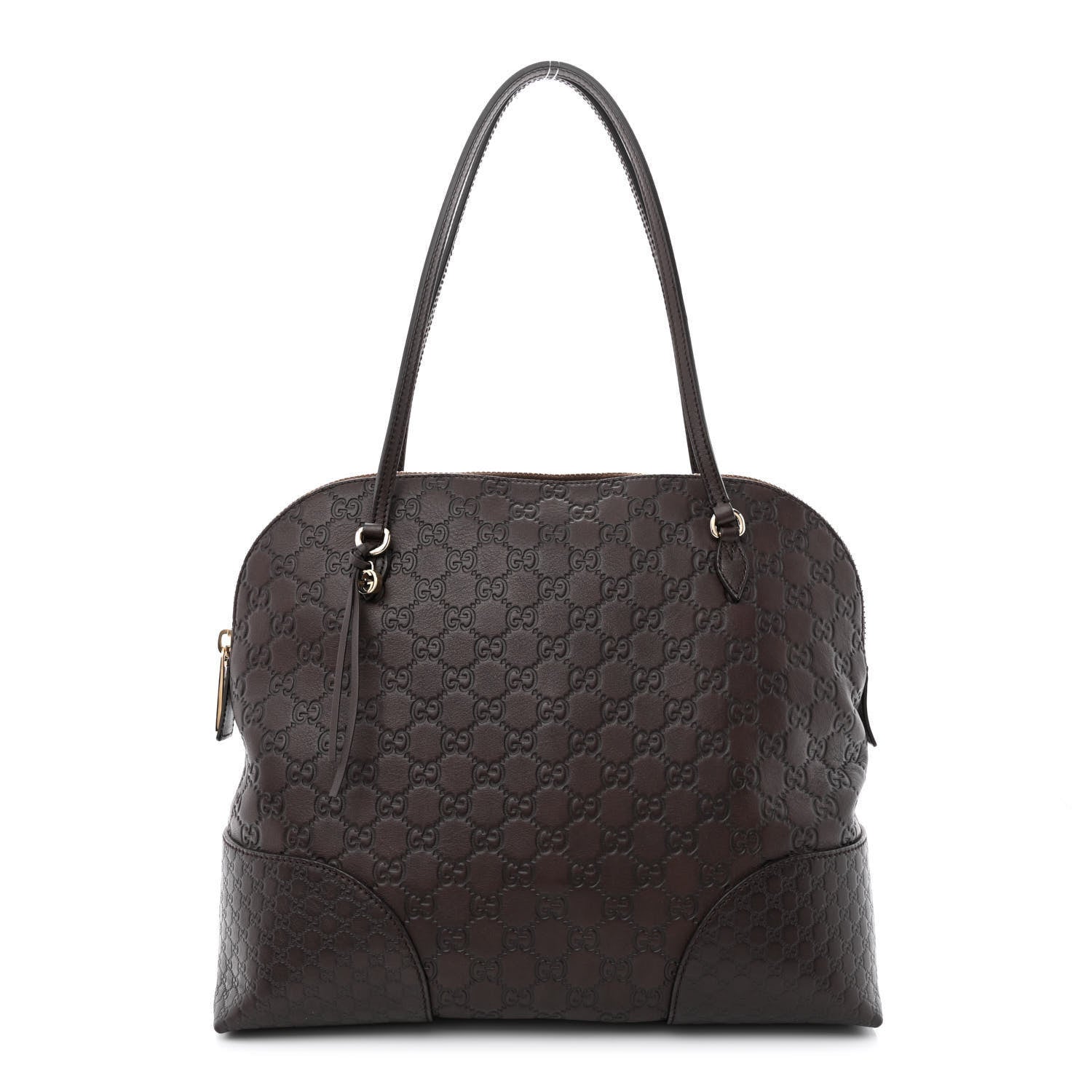 Gucci Guccissima Medium Bree Shoulder Bag Chocolate 1 of 10