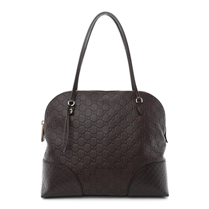 Gucci Guccissima Medium Bree Shoulder Bag Chocolate 1 of 10