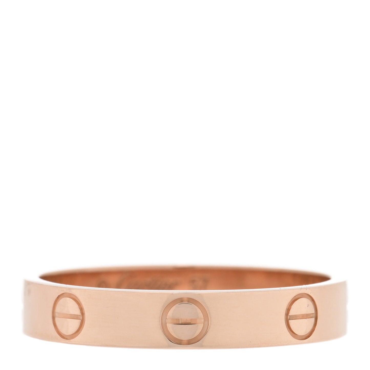 18K Pink Gold 3.5mm LOVE Wedding Band Ring 57 8