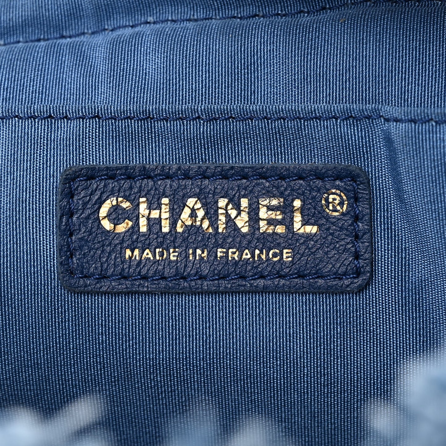 Denim Quilted Small Mood Bucket With Chain Blue Multicolor